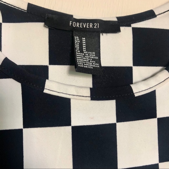 Black and White Checkerboard Midi Dress - Picture 3 of 3